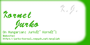 kornel jurko business card